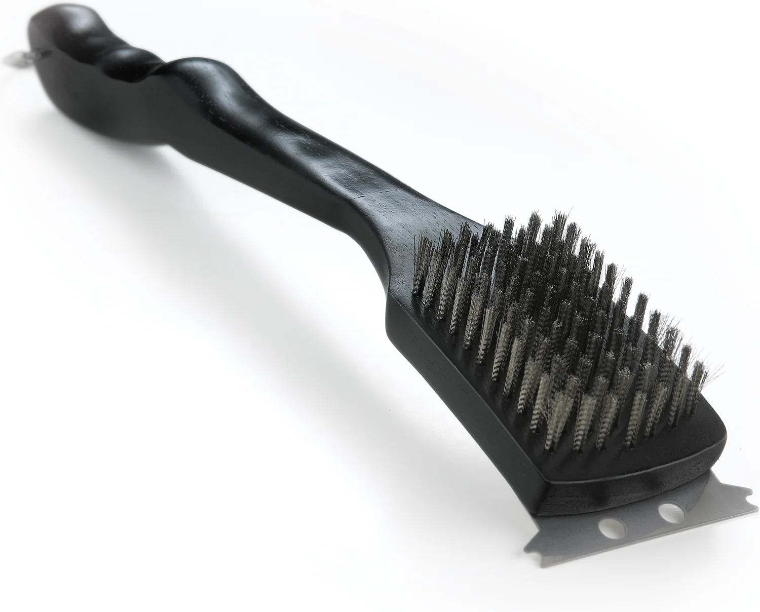 Napoleon grillborstel RVS met houten handvat