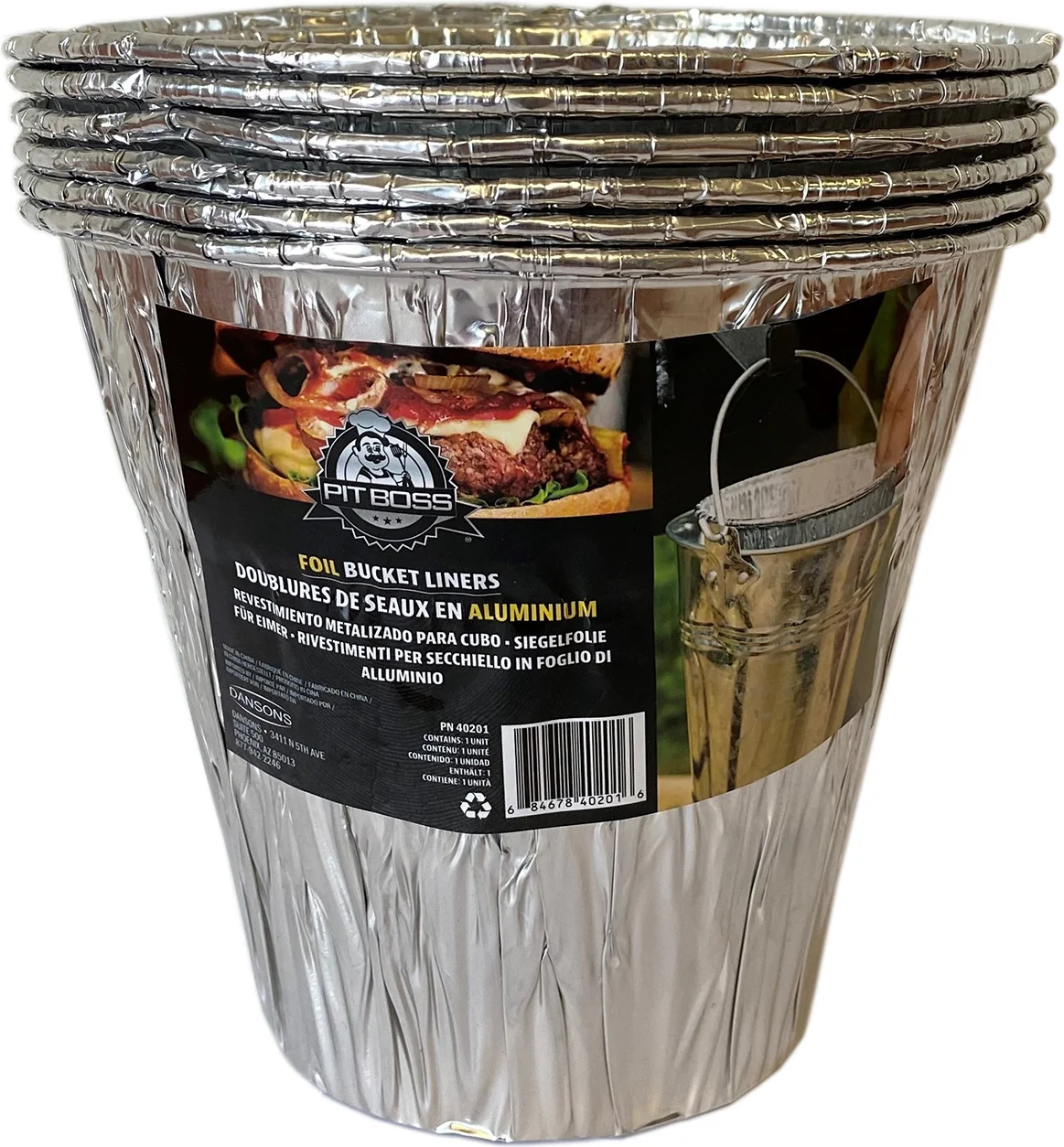 Pit Boss aluminium lekbak D 16,26 H 17,78 cm 6 stuks