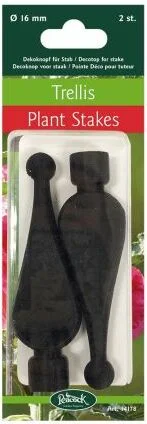 Peacock decoknop plantenstaak zwart 2 stuks