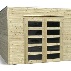 Houten tuinschuur "Bari" met dubbele deur – 8,69 m² – 299 x 291 x 225 cm – 19 mm Houten tuinschuur "Bari" met dubbele deur – 8,69 m² – 299 x 291 x 225 cm – 19 mm