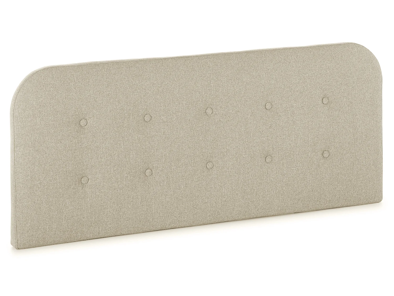 Hoofdeinde gestoffeerd Saona 140x60 cm Kleur Beige, Gewatteerd met Schuim, voor Bed 135 cm, Knopen in capitoné, 8 cm dik.
