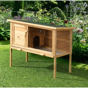 Houten hok op poten voor konijnen en andere knaagdieren – L91 x D45 x H70 cm – LAPIUS Houten hok op poten voor konijnen en andere knaagdieren – L91 x D45 x H70 cm – LAPIUS