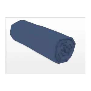 Hoeslaken 90 x 190 + 30 cm 100% Katoen Blauw Hoeslaken 90 x 190 + 30 cm 100% Katoen Blauw