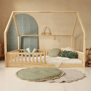 Hutbed 140×200 inclusief bedhek en lattenbodem poten 1 cm Madeliefje Bois Hutbed 140×200 inclusief bedhek en lattenbodem poten 1 cm Madeliefje Bois