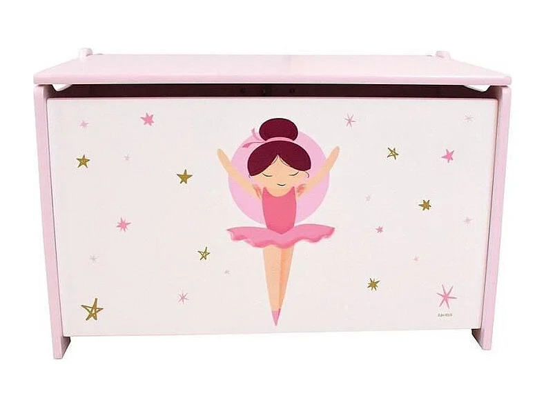 Houten speelgoedkist - Ballerinadanseres 40 x 58 x 36 cm