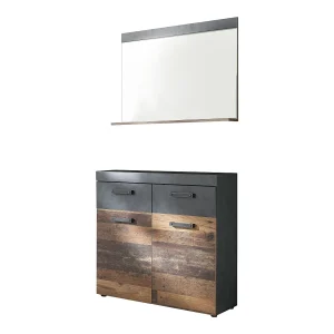 Irwin garderobe opstelling F, grijs Matera decor, Old Wood decor. Irwin garderobe opstelling F, grijs Matera decor, Old Wood decor.