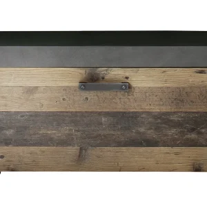 Irwin bank 1 klep, grijs Matera decor, Old Wood decor.