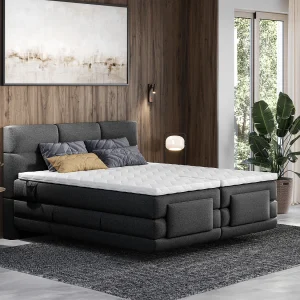 Hoofdbord met boxspring + elektrische lattenbodem + matras + opleg – LODI by PALACIO Hoofdbord met boxspring + elektrische lattenbodem + matras + opleg – LODI by PALACIO