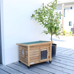 Kattenhuis Rustica 57x45x43 cm bruin en groen Kattenhuis Rustica 57x45x43 cm bruin en groen