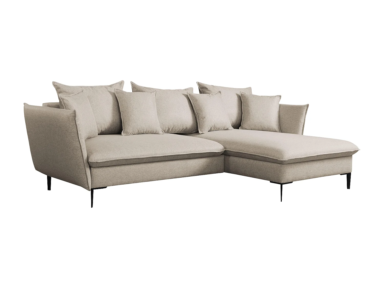 Hoekslaapbank LAZARE van PASCAL MORABITO - Stof - Beige - Hoek rechts - Koop nu online