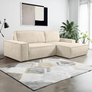 Hoekslaapbank van teddy stof – Beige – Hoek rechts – AMELIA van PASCAL MORABITO – Koop nu Hoekslaapbank van teddy stof – Beige – Hoek rechts – AMELIA van PASCAL MORABITO – Koop nu