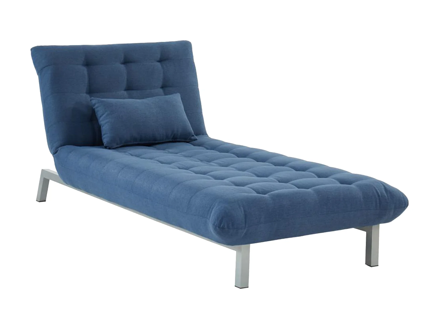 Chaise longue HORNET van stof - Blauw - eenzits bedbank