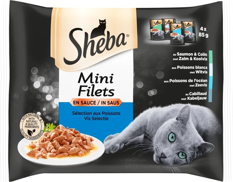 Sheba natvoer Délices du Jour adult vis 85 g 4 stuks