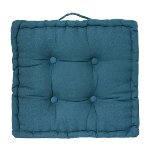 Katoenen Vloerkussen Blauw 40x40cm "Dorian" Zacht & Comfortabel Katoenen Vloerkussen Blauw 40x40cm "Dorian" Zacht & Comfortabel