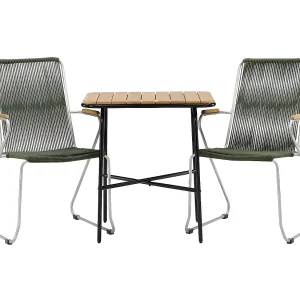 Holmbeck tuinmeubelset tafel, 2 stoelen naturel,groen. Holmbeck tuinmeubelset tafel, 2 stoelen naturel,groen.