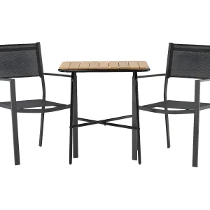 Holmbeck tuinmeubelset tafel, 2 stoelen naturel,zwart. Holmbeck tuinmeubelset tafel, 2 stoelen naturel,zwart.