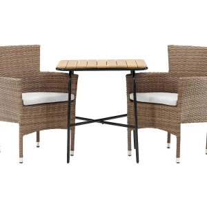 Holmbeck tuinmeubelset tafel, 2 stoelen naturel. Holmbeck tuinmeubelset tafel, 2 stoelen naturel.