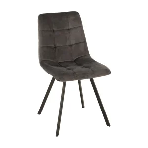 Juliana grijze metalen stoel L 45 cm Juliana grijze metalen stoel L 45 cm