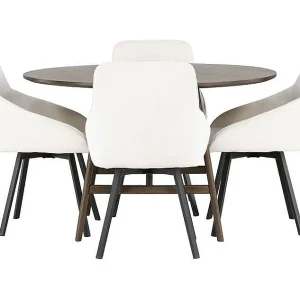Kaseindon eethoek tafel bruin en 4 Rosie stoelen beige. Kaseindon eethoek tafel bruin en 4 Rosie stoelen beige.