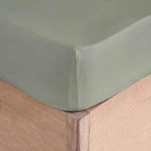 Hoeslaken 100% percal katoen Pure NN groen 100×200 + 28 cm Hoeslaken 100% percal katoen Pure NN groen 100×200 + 28 cm