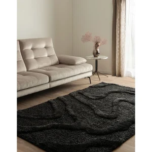 Hoogpolig tapijt 305×240 Zwart Thun Arbor