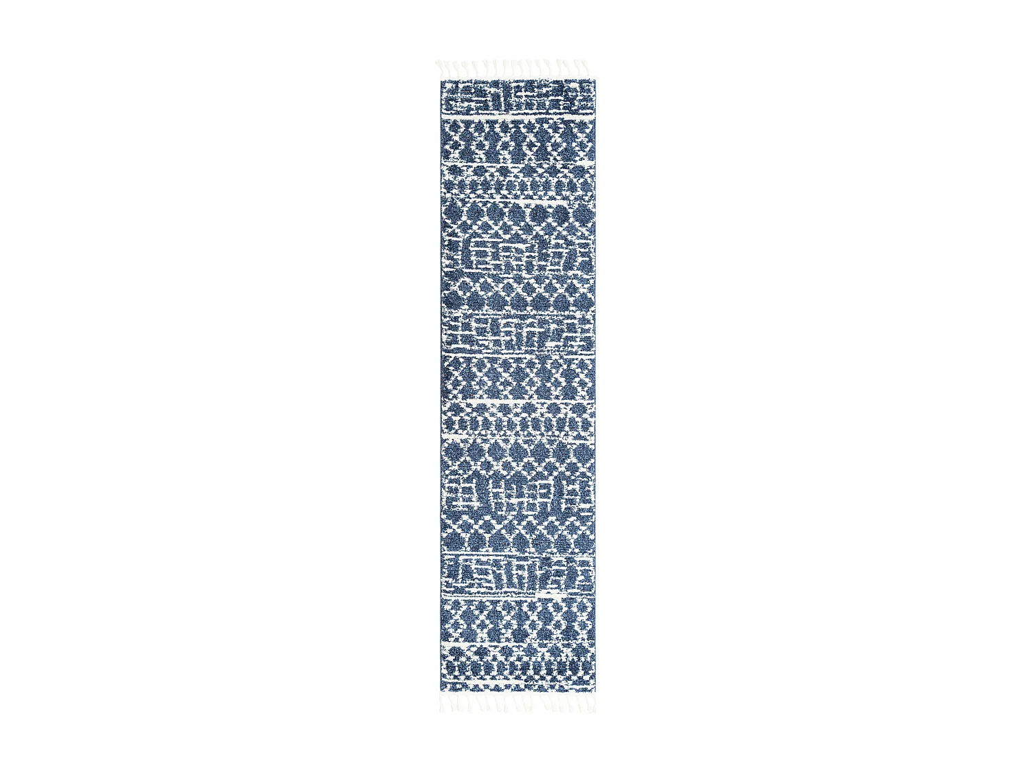 Hoogpolig tapijt 305x80 Blauw Frauenfeld Diamond