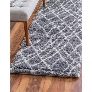 Hoogpolig tapijt 183×61 SteenGrijs Lachen Fence