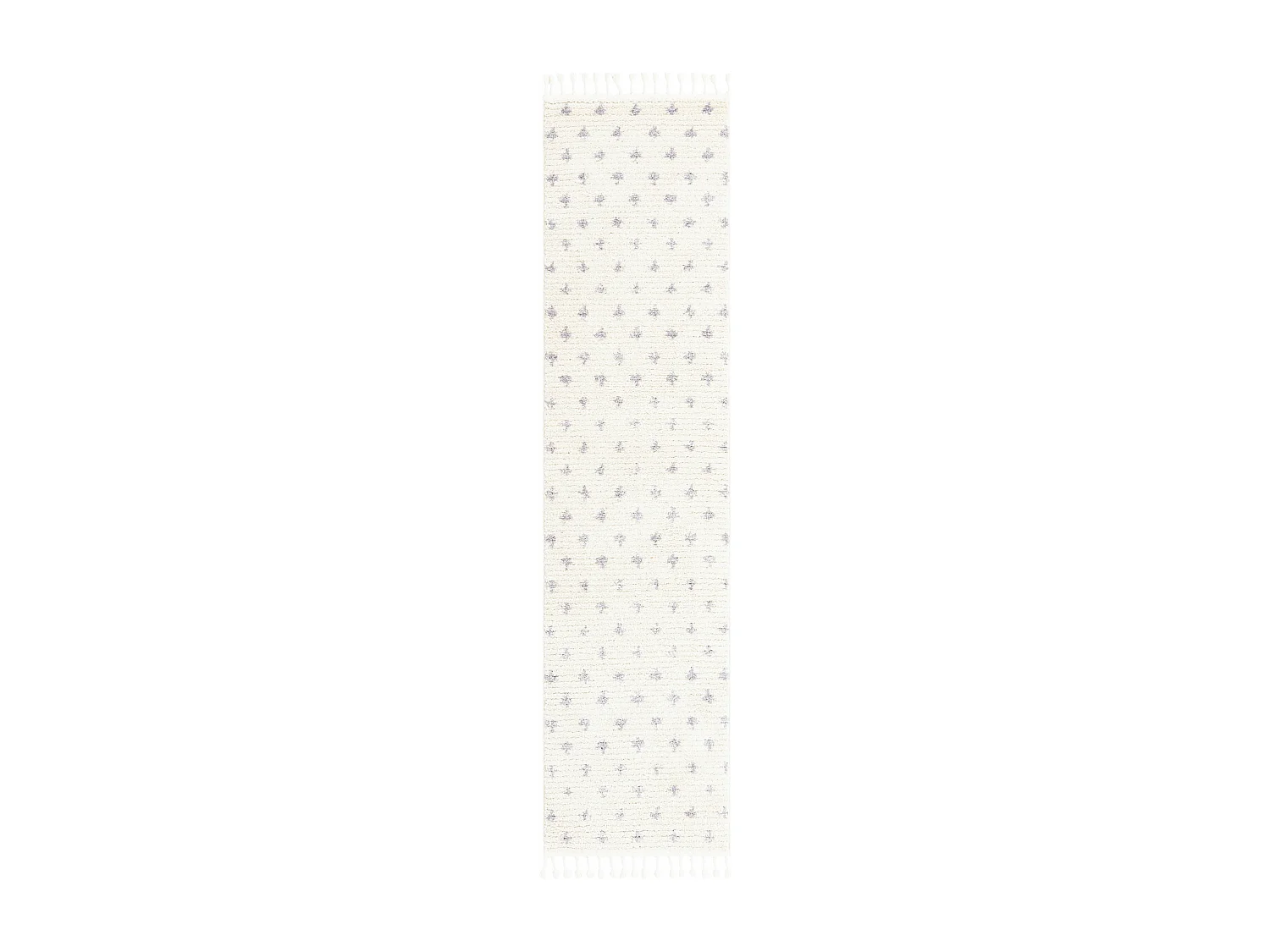 Hoogpolig tapijt 305x80 Beige Frauenfeld Rood