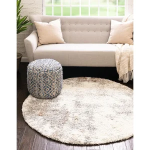 Hoogpolig tapijt 100 x 100 Khaki Lachen Haze