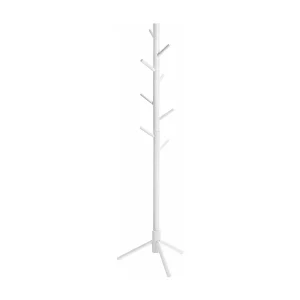 Kapstok Wit Houten Staande, 8 Haken – H175 cm Kapstok Wit Houten Staande, 8 Haken – H175 cm
