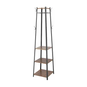 Kapstok op poten papegaaiendesign kapstok met 4 planken solide kledingrek kapstok 8 haken 43x43x180cm Kapstok op poten papegaaiendesign kapstok met 4 planken solide kledingrek kapstok 8 haken 43x43x180cm