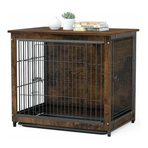 Houten hondenkooi voor binnen, voor honden, katten, konijnen, industrieel meubilair 80x57x71cm Houten hondenkooi voor binnen, voor honden, katten, konijnen, industrieel meubilair 80x57x71cm