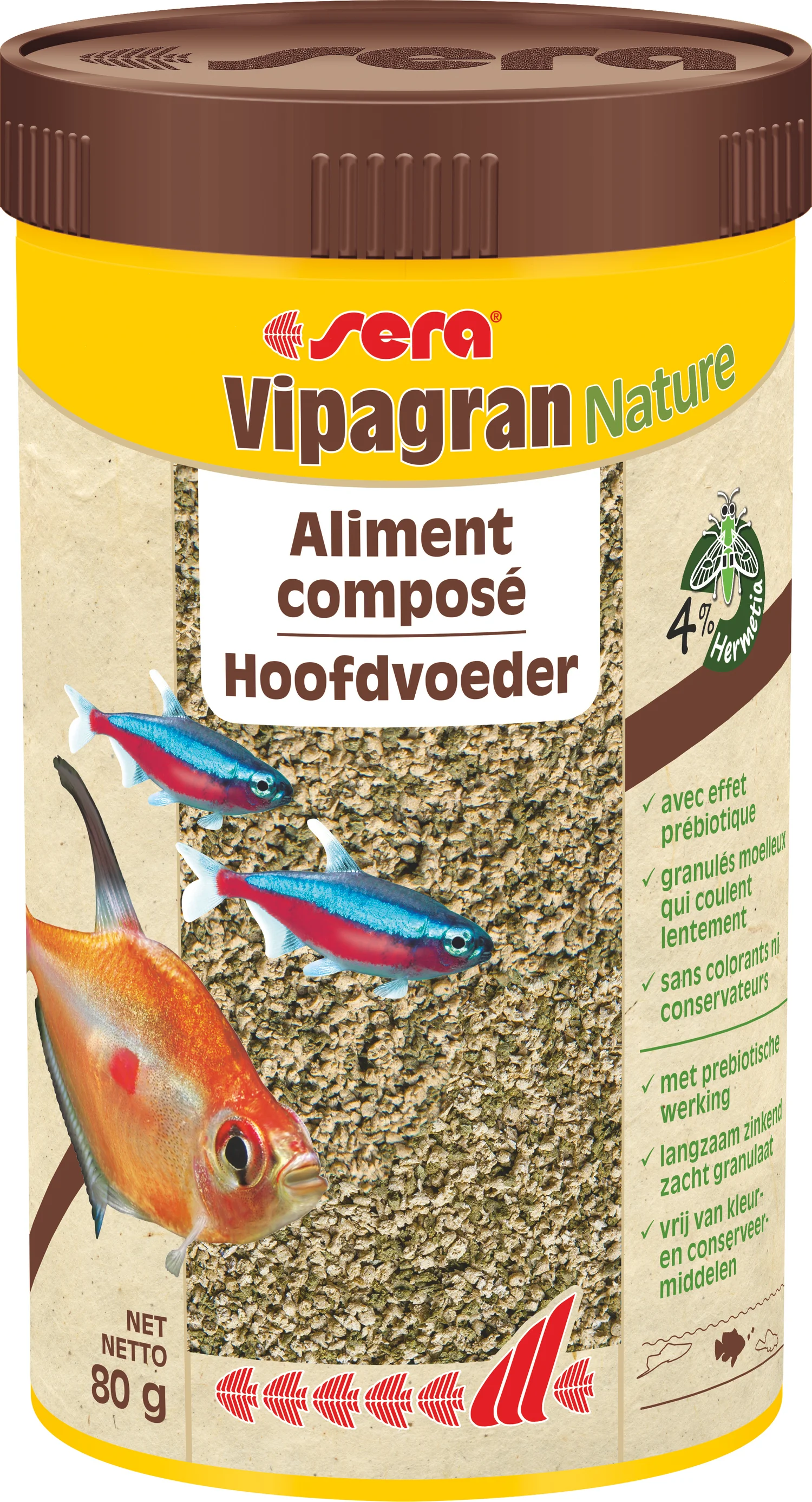 Sera visvoer Vipagran Nature 250 ml