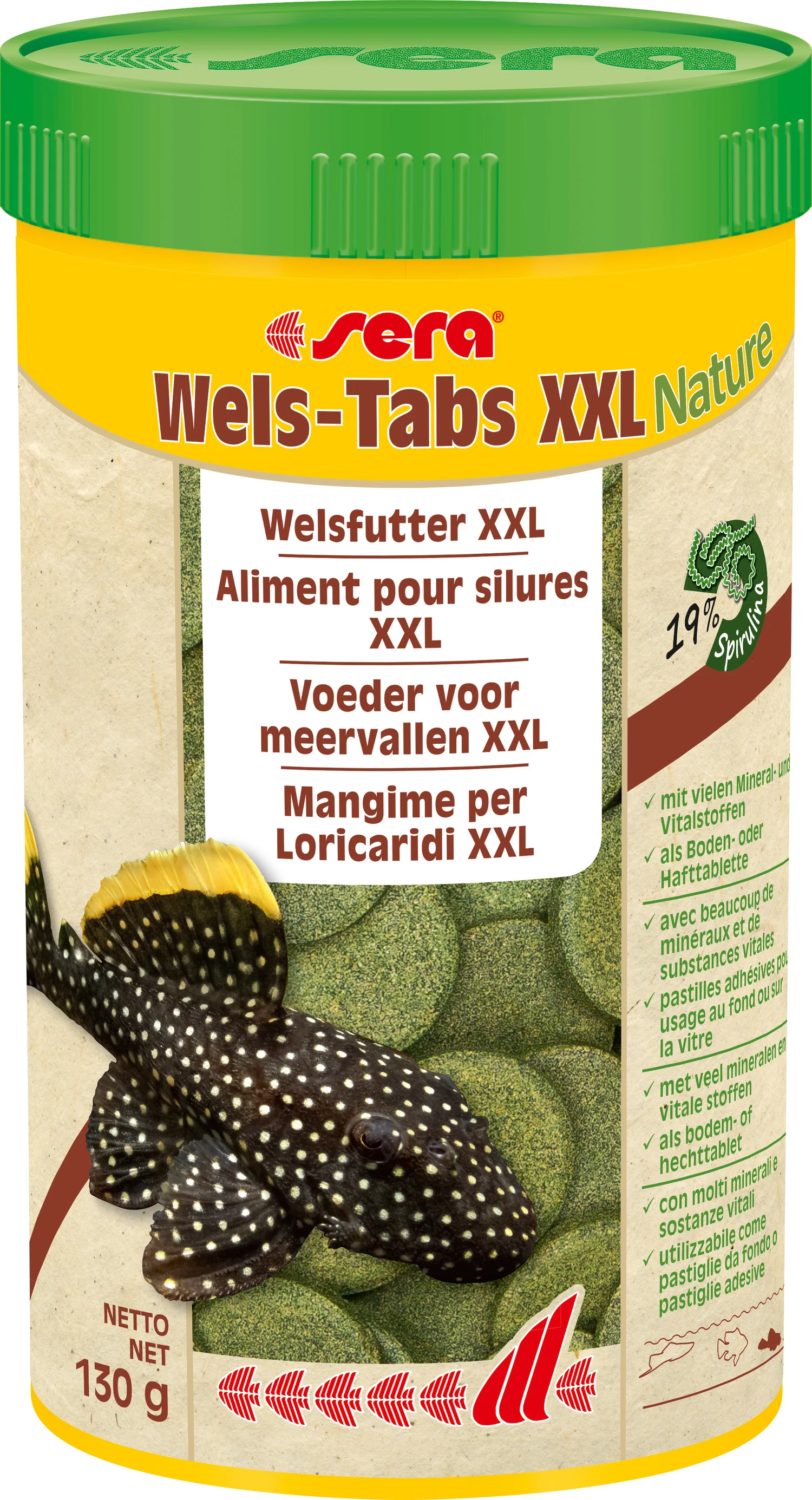 Sera visvoer Wels-Tabs XXL Nature 250 ml