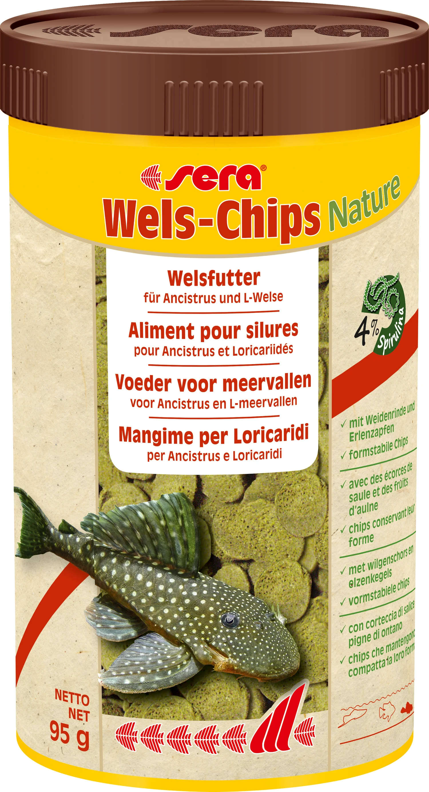 Sera visvoer Wels-Chips Nature 250 ml