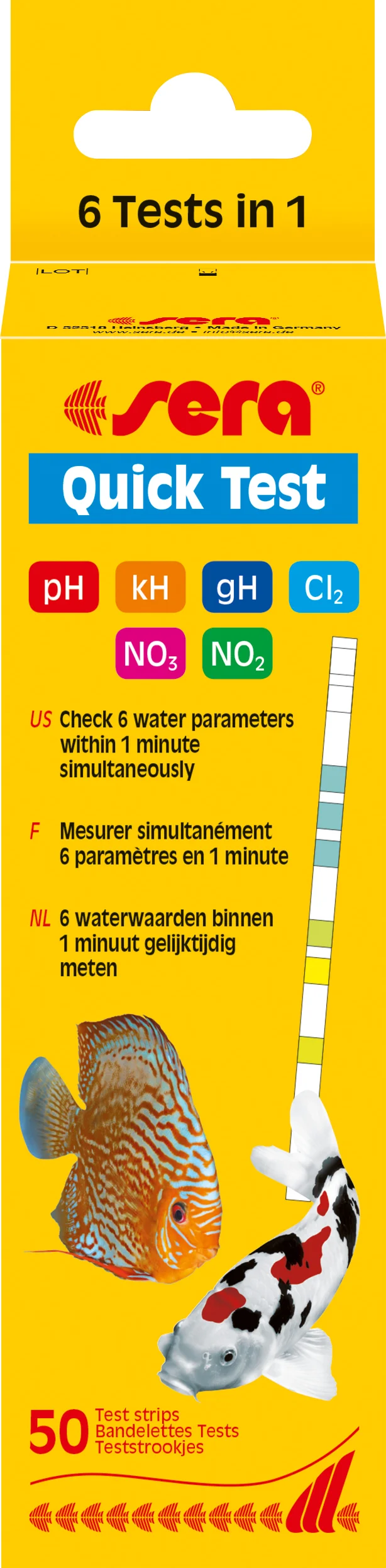 Sera watertest 6 in 1 50 stuks