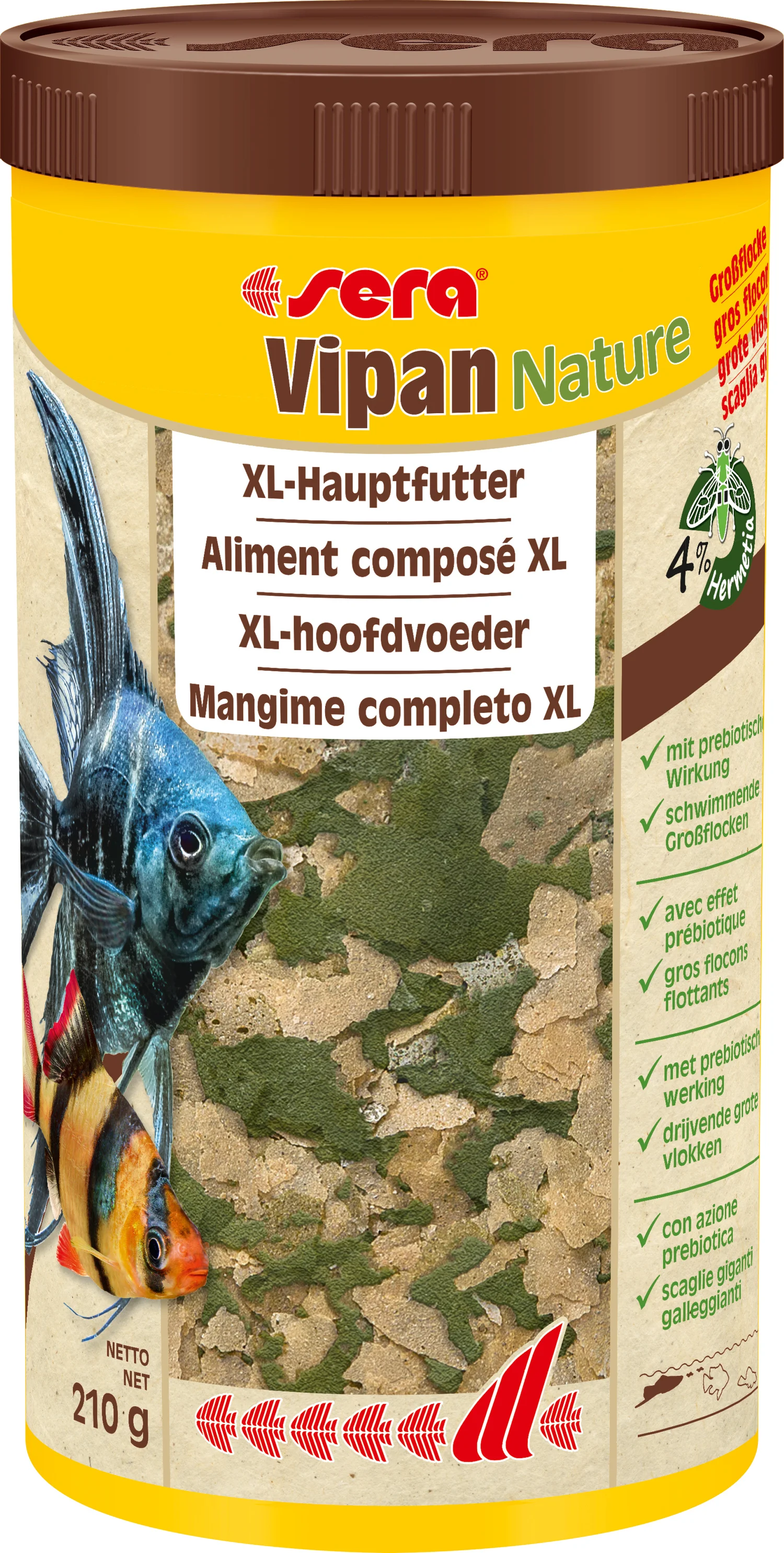 Sera visvoer Vipan Nature grote vlok 1 L