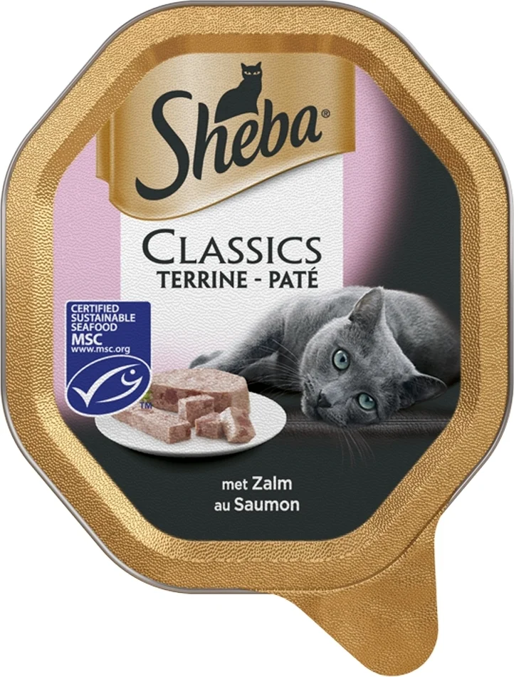Sheba natvoer Classic paté adult zalm 85 g