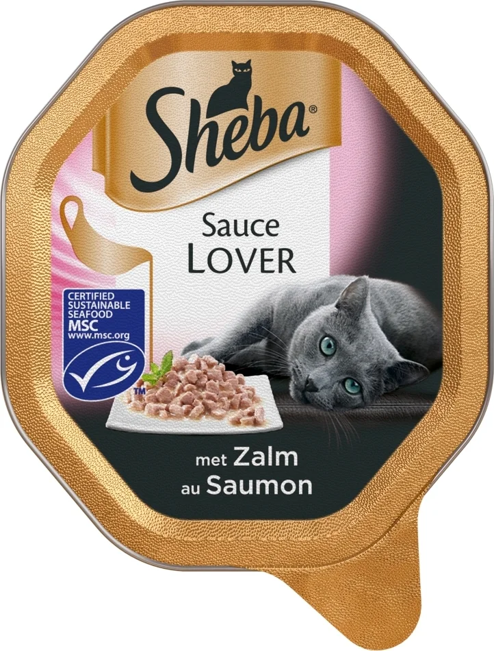 Sheba natvoer Sauce Lover zalm 85 g