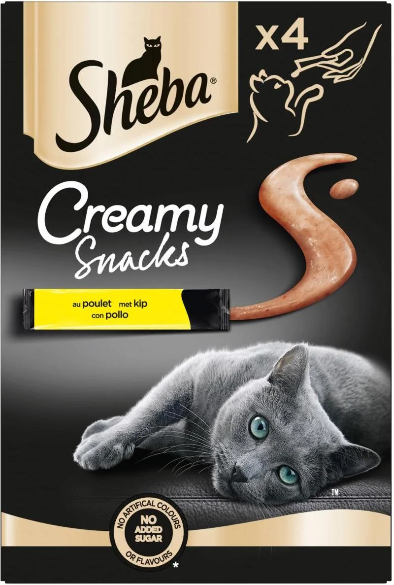 Sheba kattensnack Creamy Snacks kip 12 g 4 stuks