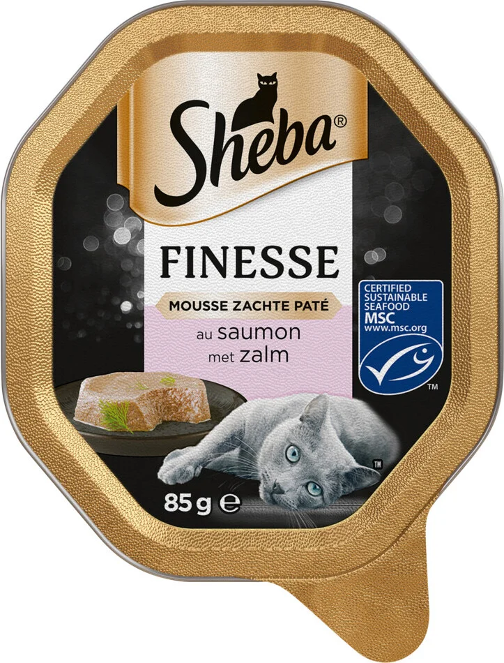 Sheba natvoer Finesse adult zalm 85 g
