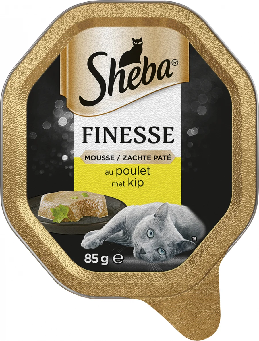 Sheba natvoer Finesse adult kip 85 g