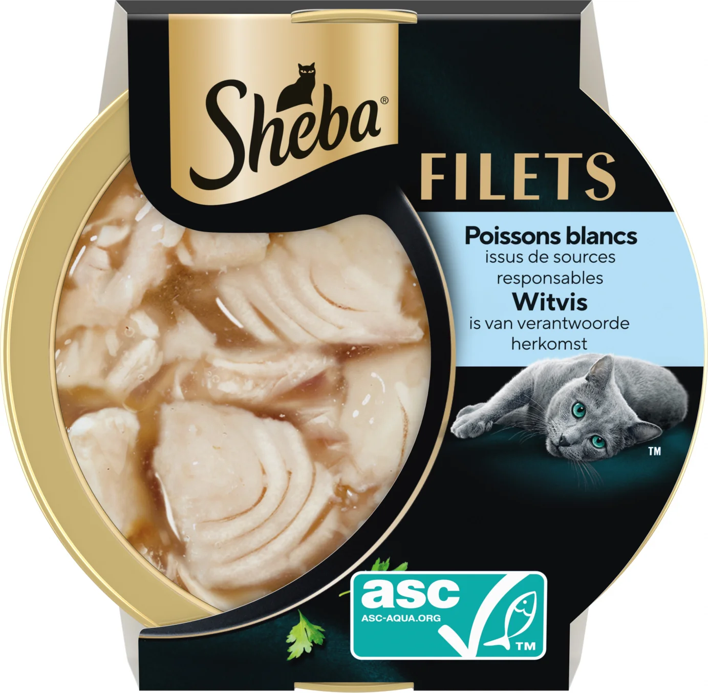 Sheba kattenvoer in saus Filets adult witvis 60 g