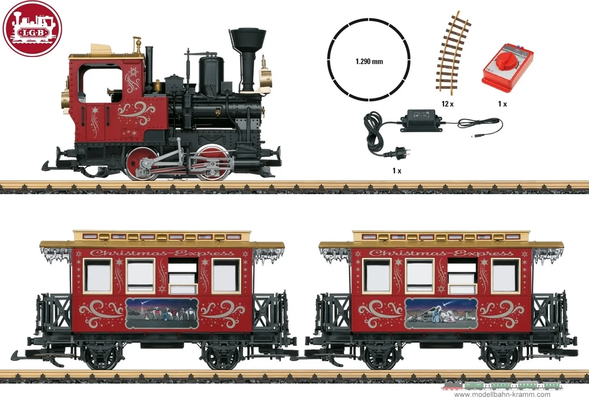 Märklin LGB kerstdorp set kersttrein 54 x 15,5 x 75 cm 16-delig