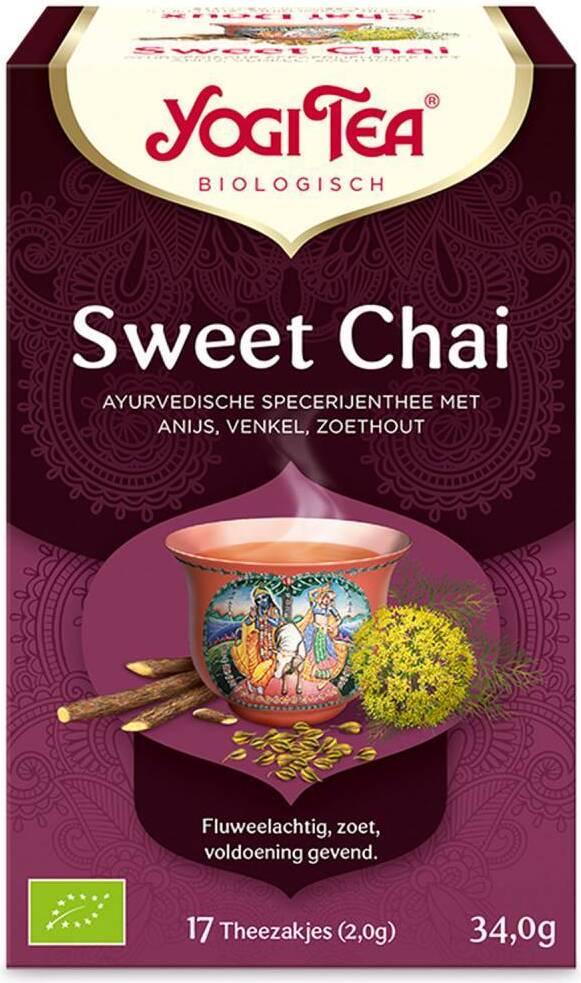 Yogi Tea bio thee sweet chai 17 stuks