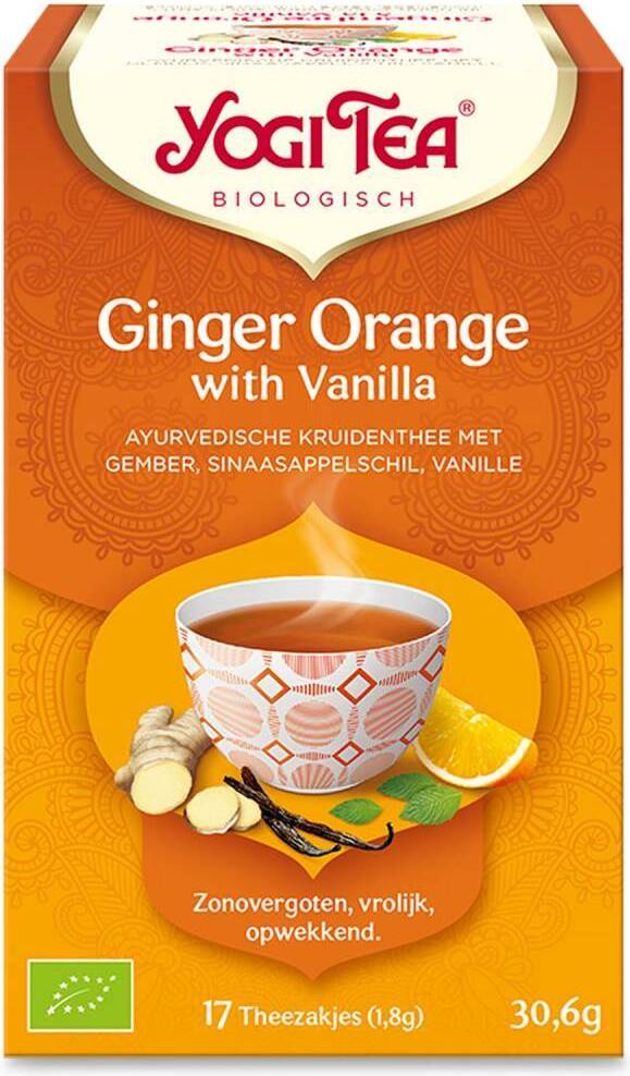 Yogi Tea bio thee ginger orange 17 stuks