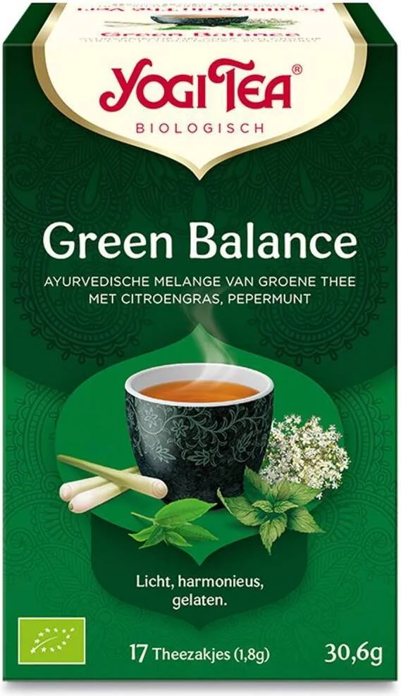Yogi Tea bio thee green balance 17 stuks