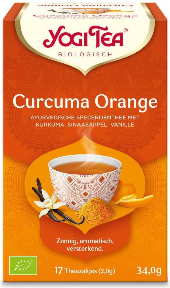Yogi Tea bio thee curcuma orange 17 stuks