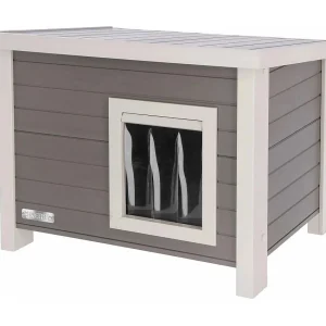 Kattenhuis Eli ECO 57x45x43 cm grijs en wit Kattenhuis Eli ECO 57x45x43 cm grijs en wit