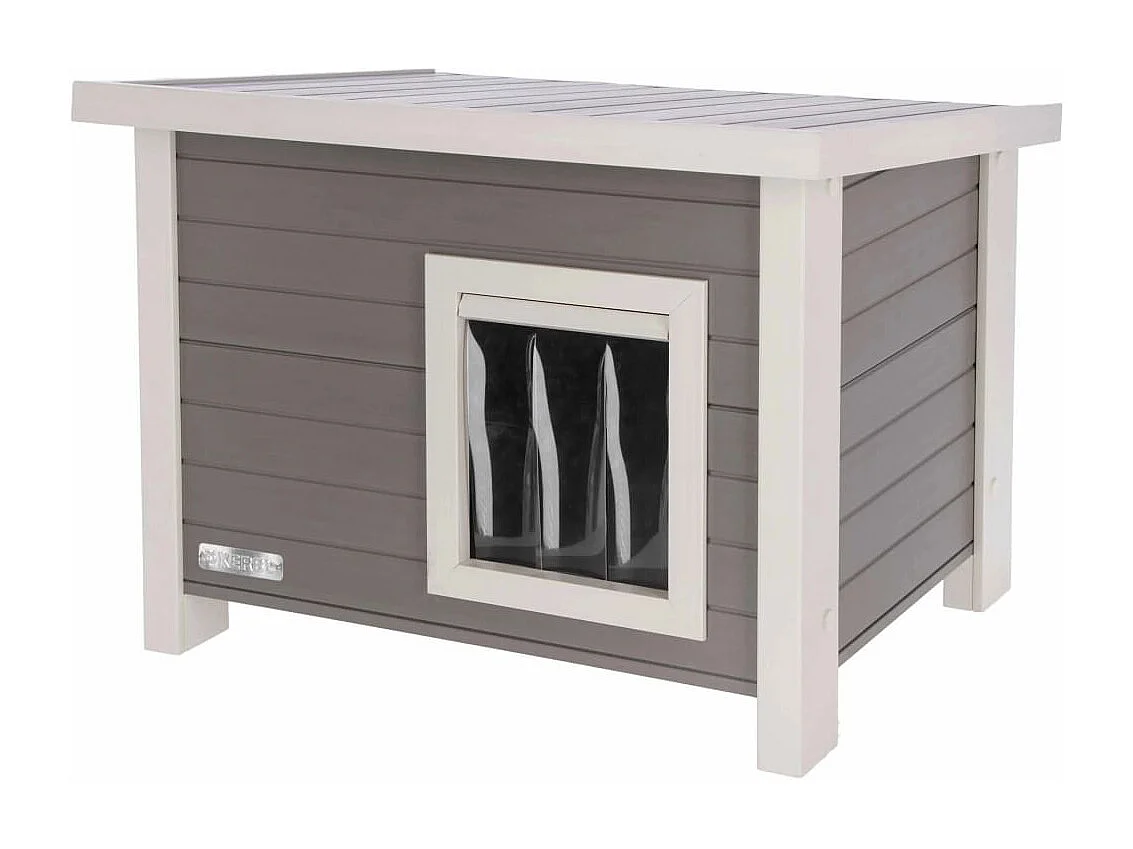 Kattenhuis Eli ECO 57x45x43 cm grijs en wit